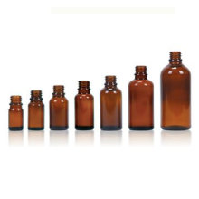Bernstein-Glasflasche für ätherische Öle, Hals Finish DIN18